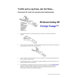 GEORGE GAUGE BRUKSANVISNING
